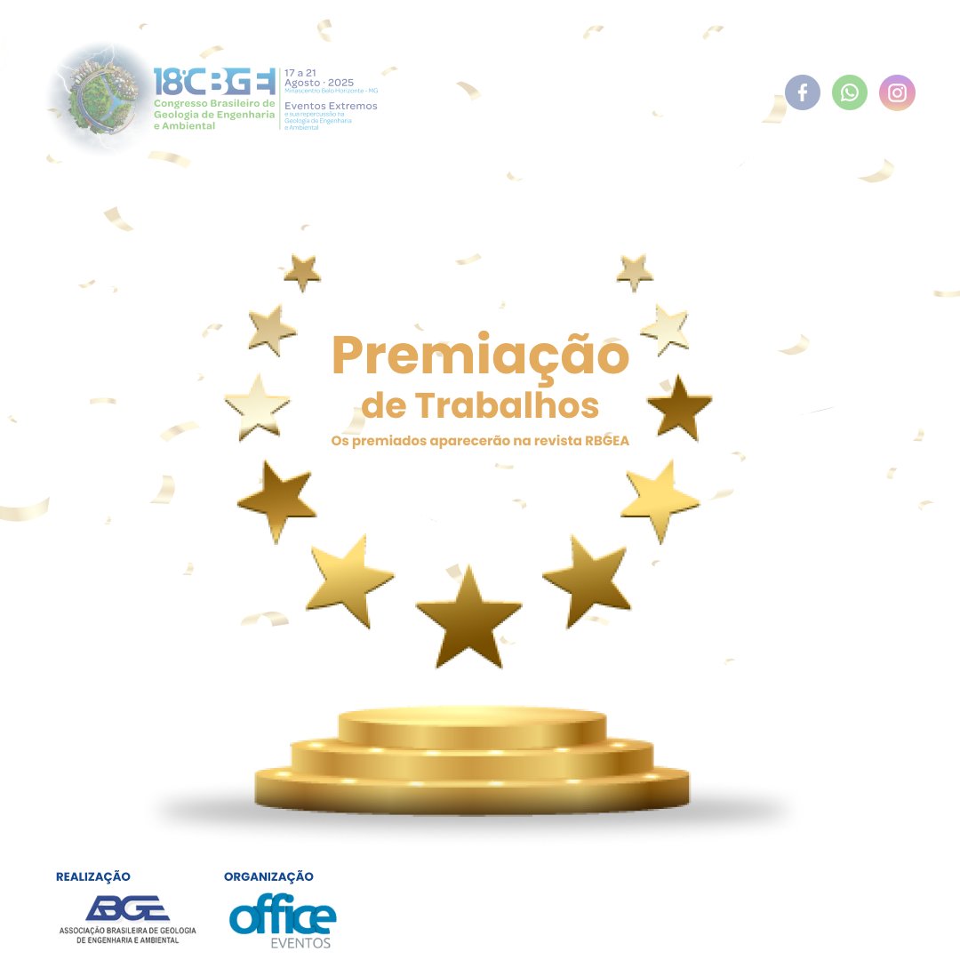 Capa da notícia Premiação de trabalhos 18CBGE 